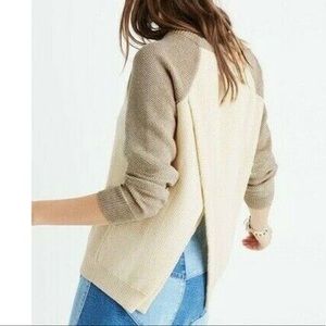 Madewell Province Cross Back Colorblock Pullover Sweater Top Style G6854